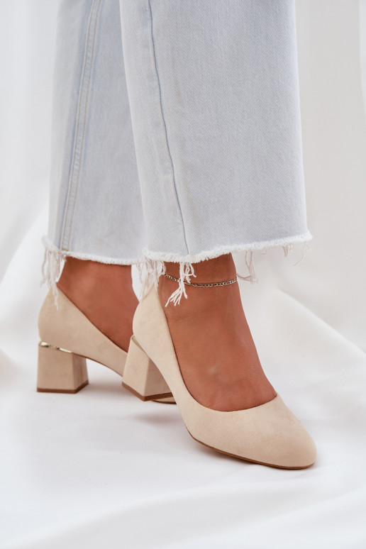 Eko Chaussures en daim avec des talons beige Veniffia