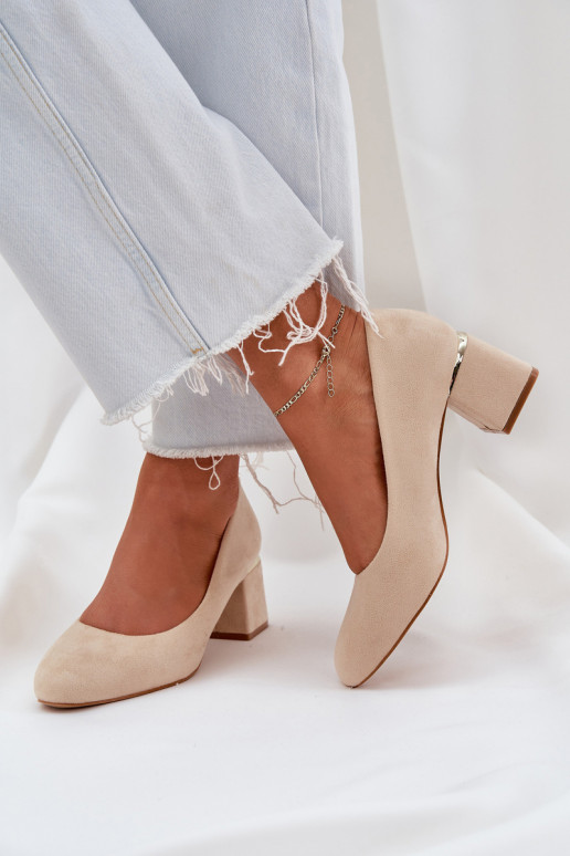 Eko Chaussures en daim avec des talons beige Veniffia