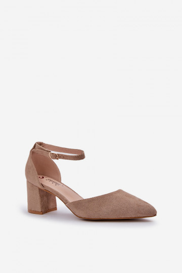 Chaussures en daim avec des talons beige Promise 2