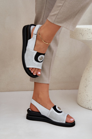 Sandales pour femmes avec une plateforme couleur argent Isnnoria