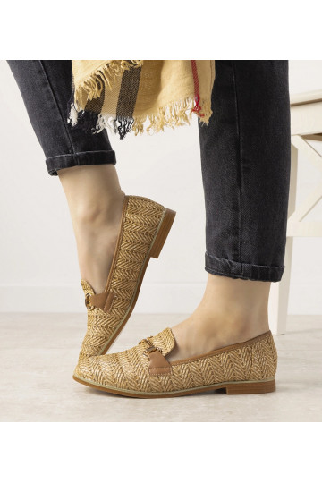Mocassins tressés camel... 2