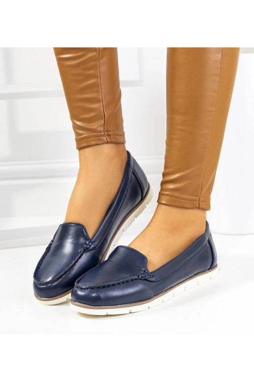 Mocassins Montez bleu marine pour femme