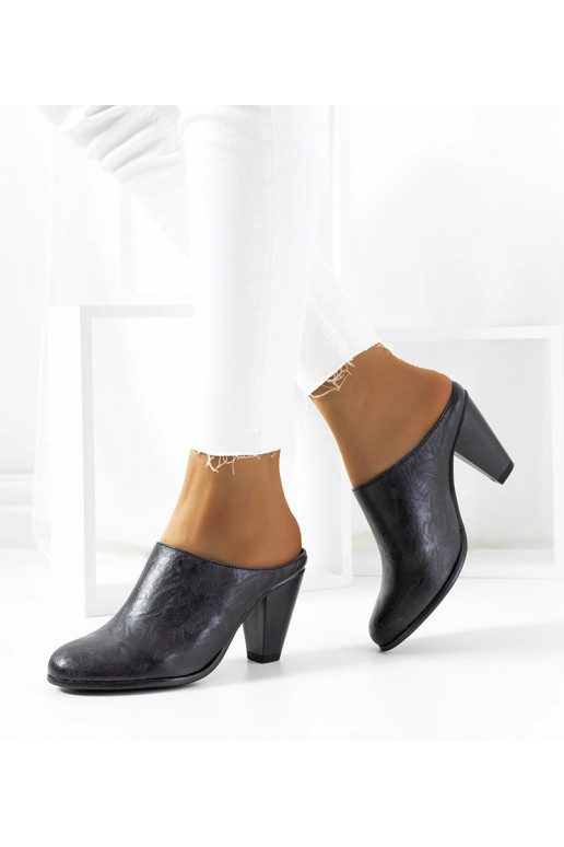 Mules à talons noires Plotkin