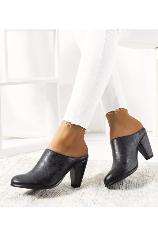 Mules à talons noires Plotkin