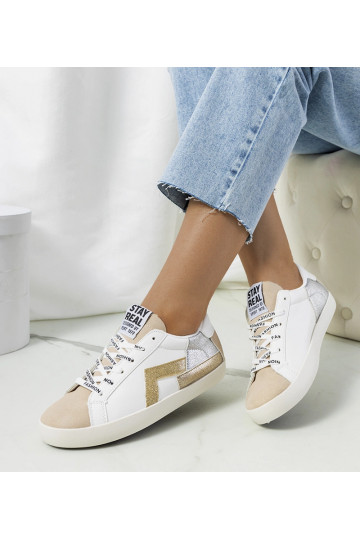 Baskets blanches brillantes... 2