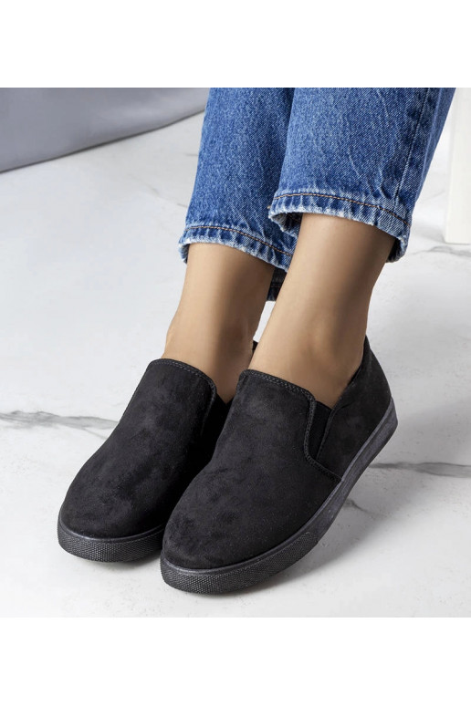 Baskets en éco-suède noir Leroy