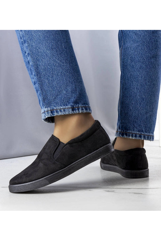 Baskets en éco-suède noir Leroy