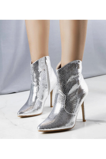 Bottines argentées...