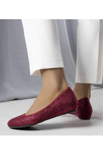 Ballerines bordeaux à...