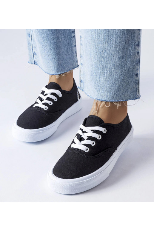 Baskets en tissu Fantina noires Baskets en tissu Fantina noires