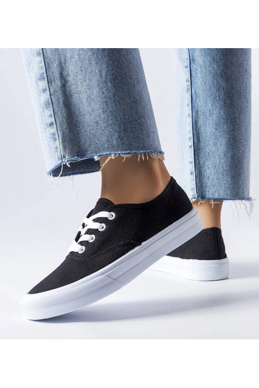 Baskets en tissu Fantina noires Baskets en tissu Fantina noires