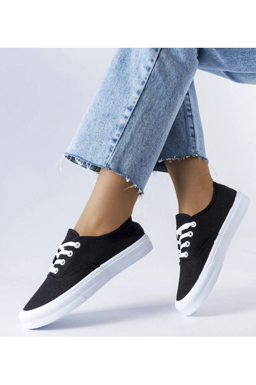 Baskets en tissu Fantina noires Baskets en tissu Fantina noires