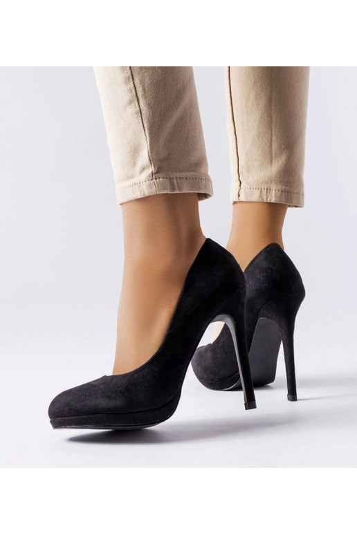 Escarpins Bazinet en éco-suède noir