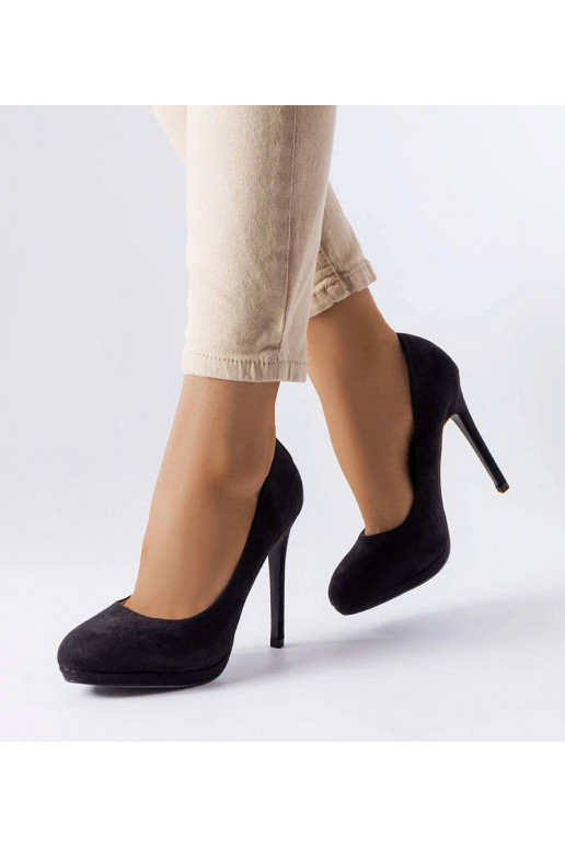 Escarpins Bazinet en éco-suède noir