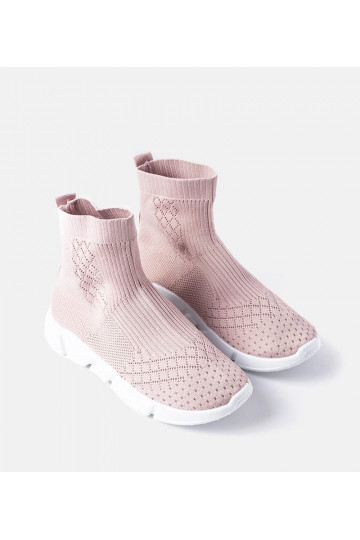 Baskets chaussettes roses... 2