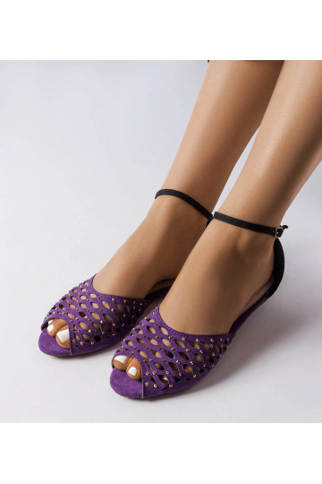 Sandales ajourées violettes...