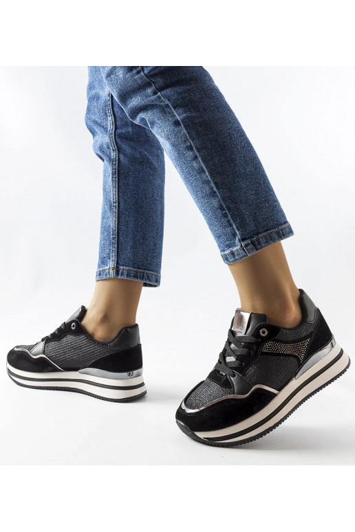 Baskets Enola noires brillantes
