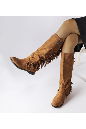 Bottes marron à semelle... 2