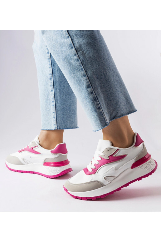 Baskets Batilda blanches et roses