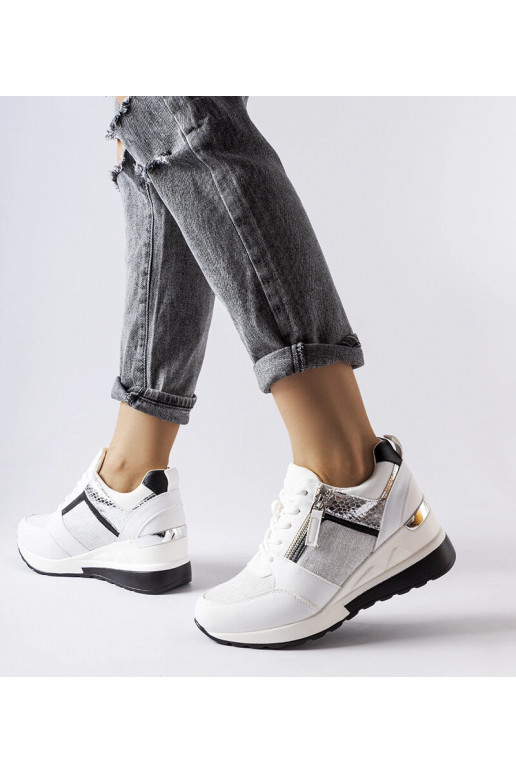 Baskets compensées blanches Deodata