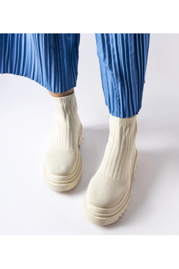 Baskets montantes beiges Marks