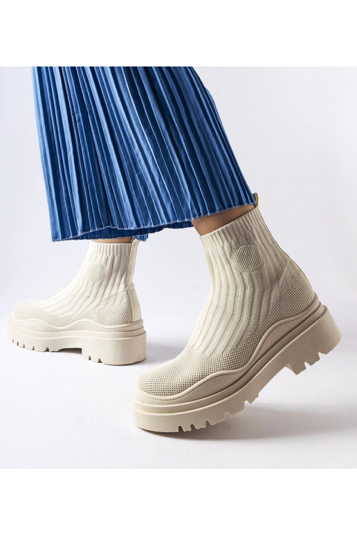 Baskets montantes beiges Marks