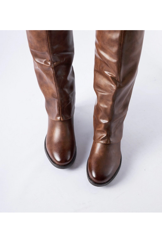 Bottes chaudes marron à semelle...