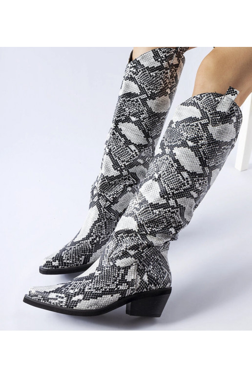 Bottes de cowboy Chapin noires et... Bottes de cowboy Chapin noires et...