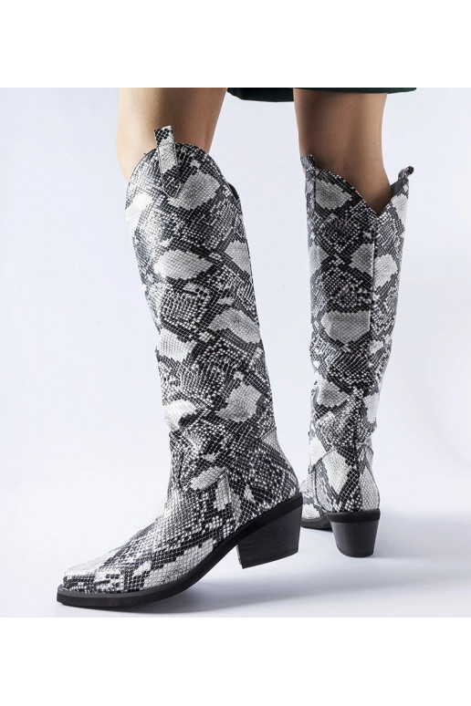 Bottes de cowboy Chapin noires et... Bottes de cowboy Chapin noires et...