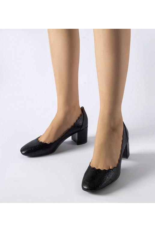 Escarpins noirs à talon bloc de... Escarpins noirs à talon bloc de...