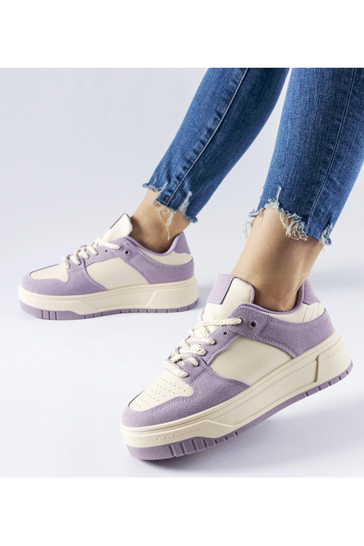 Baskets à plateforme violettes Crim