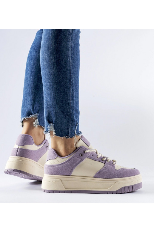 Baskets à plateforme violettes Crim
