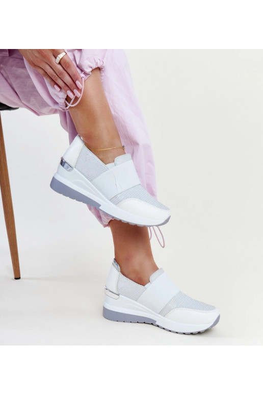 Baskets compensées blanches Kallay