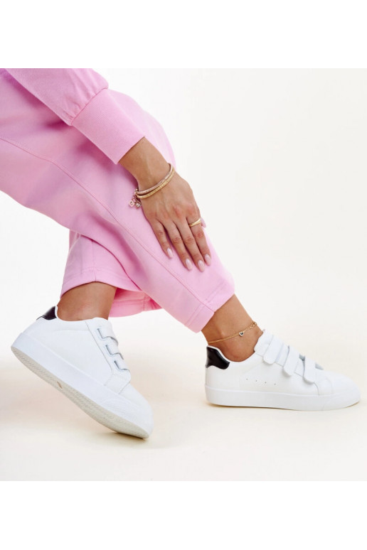 Baskets velcro Samala noires et blanches