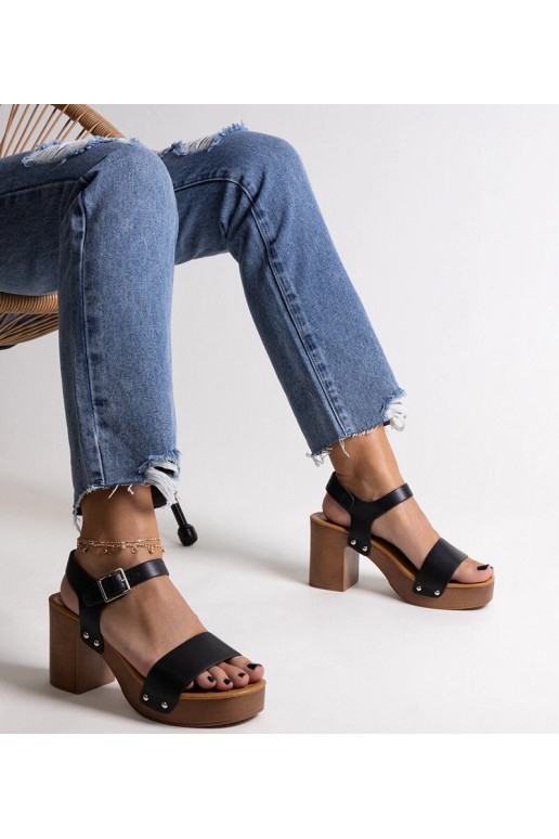 Sandales à talons épais Adilar noires
