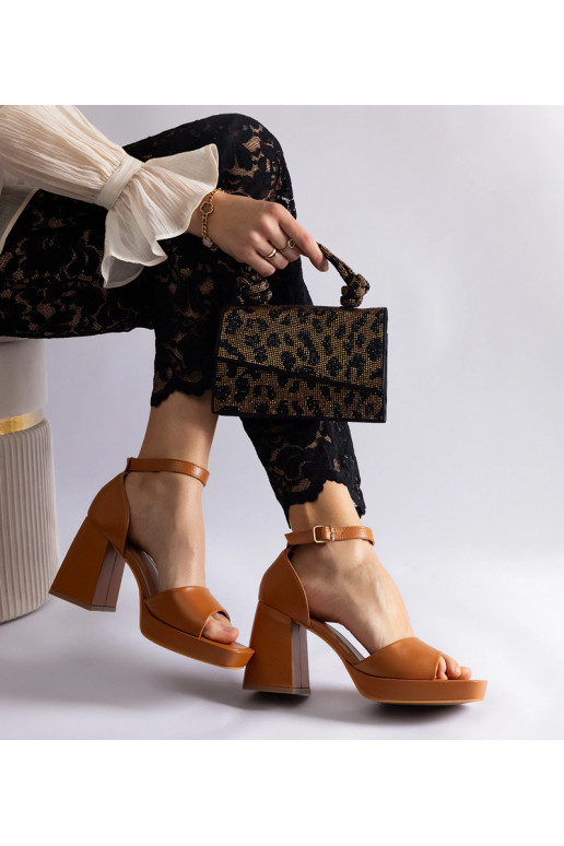Sandales à talons épais Isolina marron