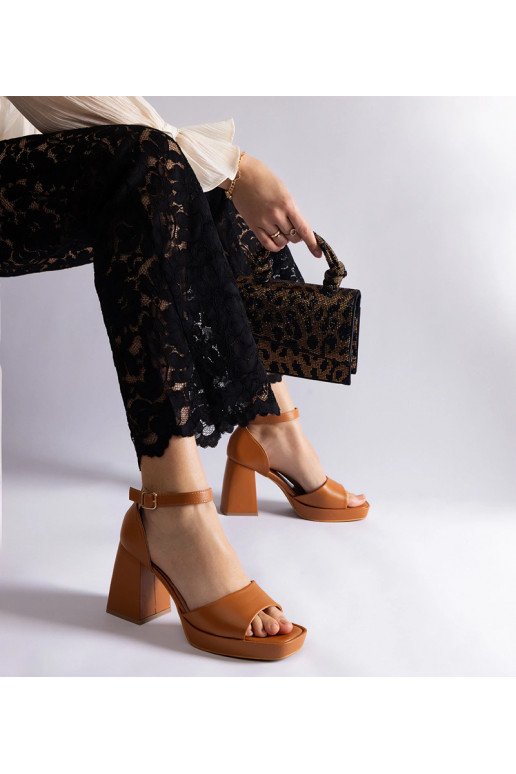 Sandales à talons épais Isolina marron