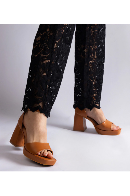 Sandales à talons épais Isolina marron