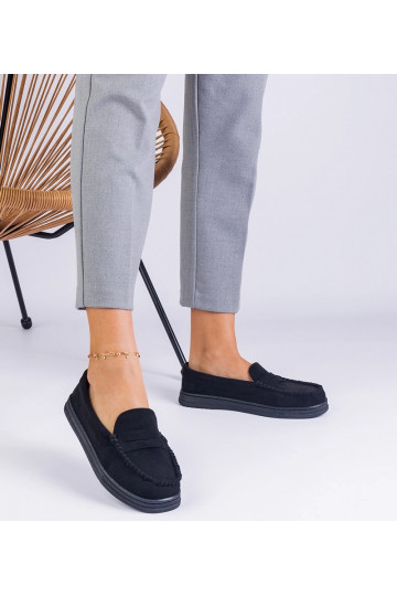 Chaussures pour femmes en daim synthétique noires Sevilia 2