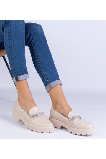 Mocassins femme beiges...
