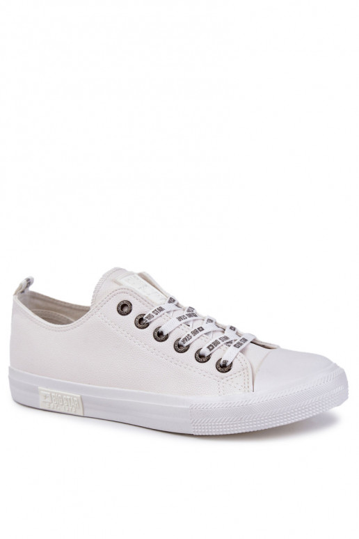 Baskets en cuir pour hommes Big Star KK174052 couleur blanche Baskets en cuir pour hommes Big Star KK174052 couleur blanche