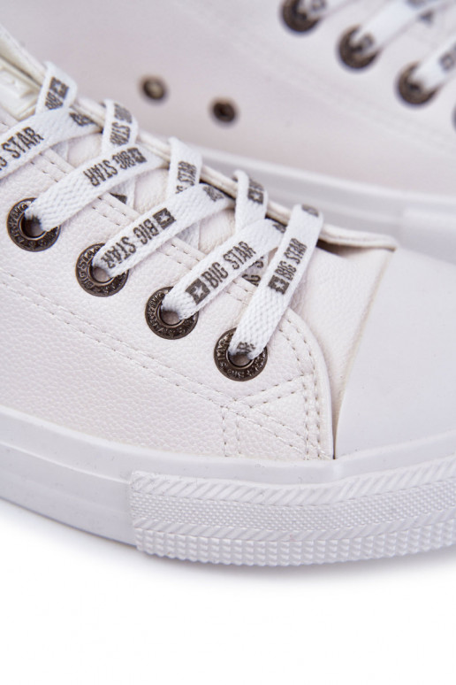 Baskets en cuir pour hommes Big Star KK174052 couleur blanche Baskets en cuir pour hommes Big Star KK174052 couleur blanche