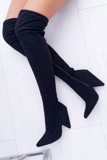 Bottines à talons en suède...