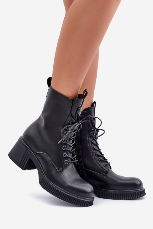 Bottines isolées en cuir naturel... Bottines isolées en cuir naturel...