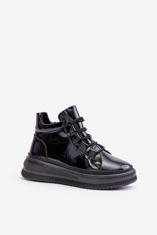 Baskets à plateforme en cuir naturel... Baskets à plateforme en cuir naturel...