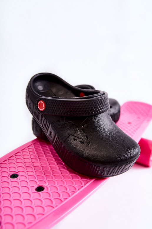 Puéril Pantoufles légères Crocos Big Star II375001 couleur noire