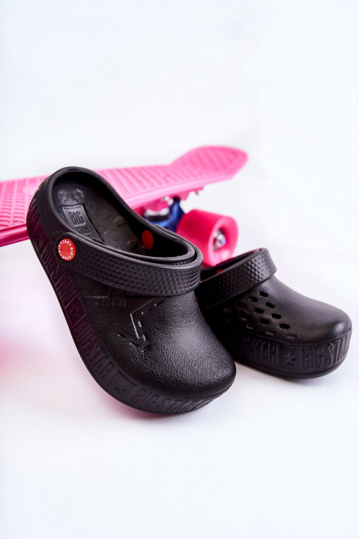 Puéril Pantoufles légères Crocos Big Star II375001 couleur noire