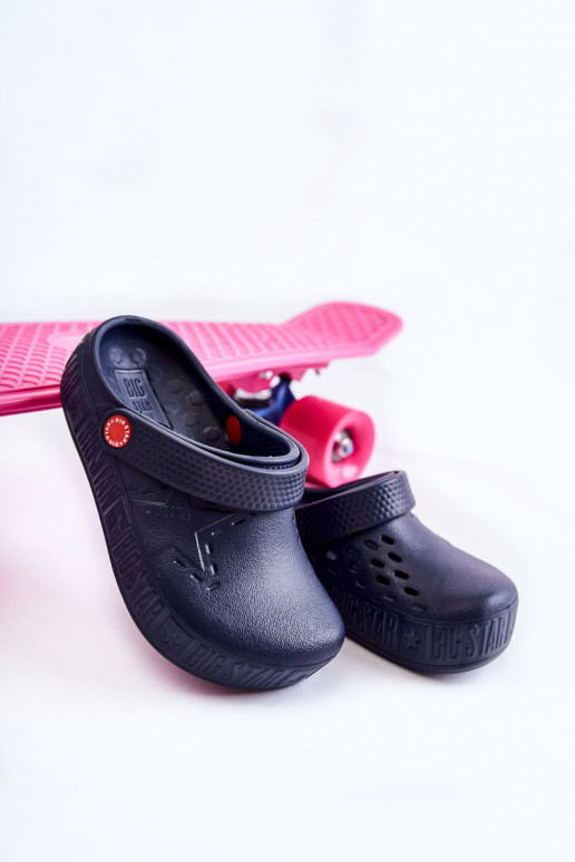 Puéril Pantoufles légères Crocos Big Star II375002 bleu foncé Puéril Pantoufles légères Crocos Big Star II375002 bleu foncé