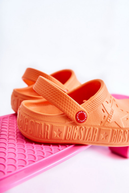 Puéril Pantoufles légères Crocos Big Star II375008 couleur orange