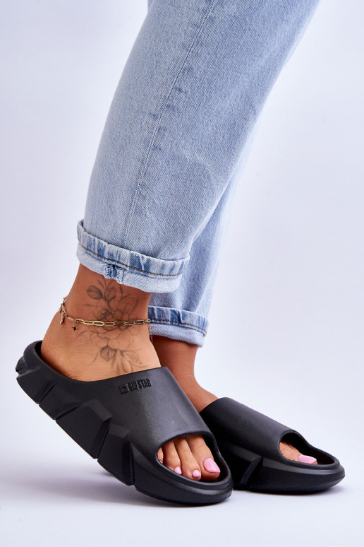 Chaussons femme avec mousse Big Star LL274594 couleur noire  Chaussons femme avec mousse Big Star LL274594 couleur noire